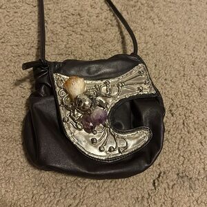 GUD Crystal and Metal Black Bag